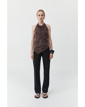 St. Agni Jacquard Cowl Tie Top - Multicolor