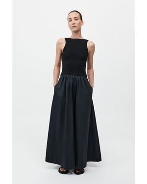 St. Agni Bateau Cut Out Dress - Blue