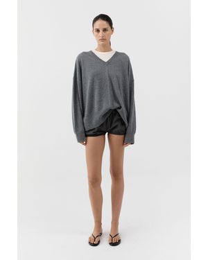 St. Agni Cashmere V Jumper - Grey