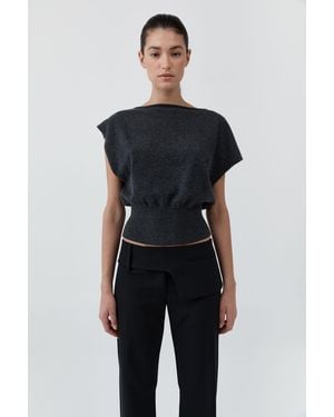 St. Agni Cashmere Asymm Top - Black