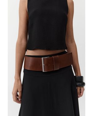 St. Agni Wide Classic Belt - Brown