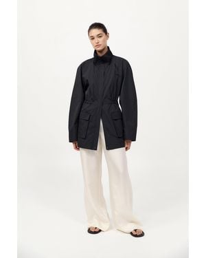 St. Agni Paper Taffeta Parka - Black