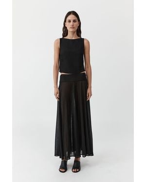 St. Agni Fluid Jersey Skirt - Black