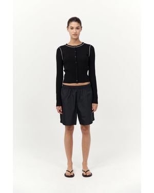 St. Agni Paper Taffeta Short - Black