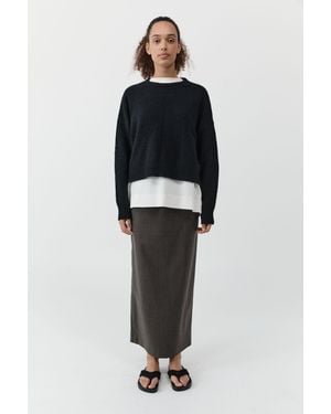St. Agni Wool Everyday Skirt - Black