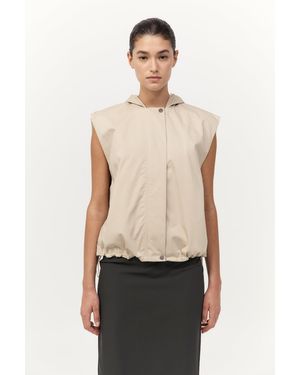 St. Agni Cotton Sleeveless Parka - Natural