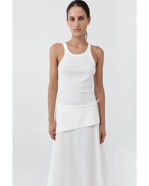 St. Agni Organic Cotton Racer Singlet - White