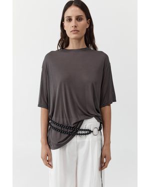 St. Agni Fine Jersey Relaxed Tee - Brown