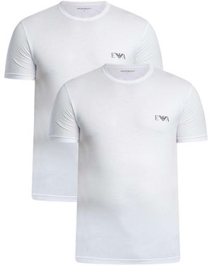 Emporio Armani 2 Pack Lounge Crew Neck T-shirt - White