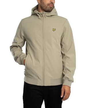 Lyle & Scott Fleece Back Softshell Jacket - Natural