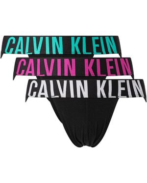 Calvin Klein 3 Pack Intense Power Jock Straps - Blue