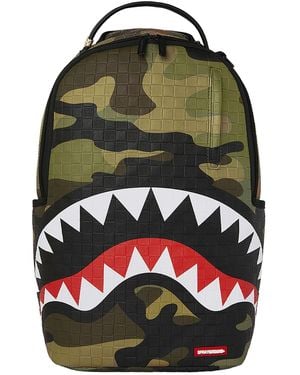 Sprayground 20l Woodland Camo Check Backpack - Green