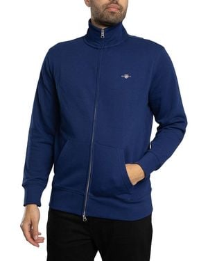 GANT Regular Shield Full Zip Track Top - Blue