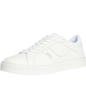 BOSS Rhys Faux Trainers - White