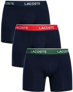 Lacoste 3 Pack Boxer Briefs - Blue