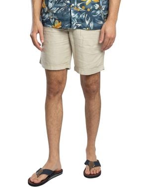 Superdry Merchant Linen Shorts - Blue