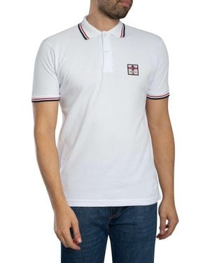 Trojan St George Badge Pique Polo Shirt - White