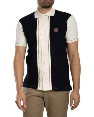 Trojan Ottoman Panel Polo Shirt - Black