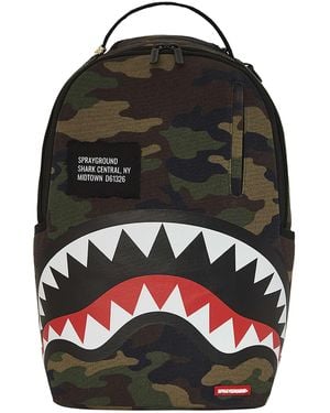 Sprayground 20l Shark Central Camo Backpack - Black