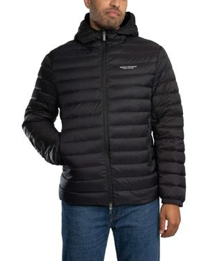 ARMANI EXCHANGE Chest Logo Down Jacket - Black