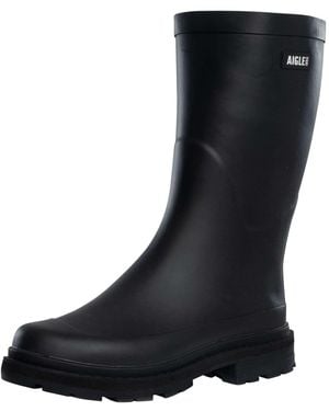 Aigle Mid Rain Wellington Boots - Black