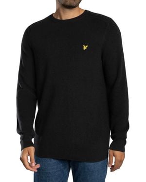 Lyle & Scott Engineered Rib Knit - Black