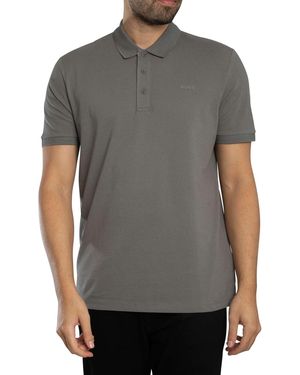 HUGO Donos222 Logo Polo Shirt - Grey