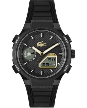 Lacoste Textured Dial Watch - Black
