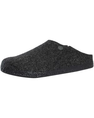 Birkenstock Zermatt Rivet Wool Felt Slippers - Black