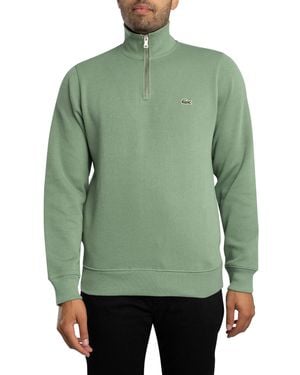 Lacoste 1/4 Zip Collar Cotton Sweatshirt - Green