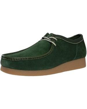 Clarks Wallabee Evo Suede Shoes - Green