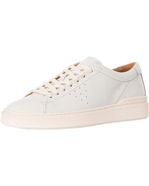 Clarks Craft Swift Leather Trainers - Natural