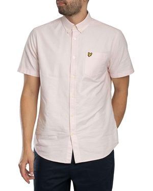 Lyle & Scott Short Sleeved Oxford Shirt - White