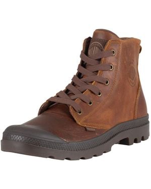 Palladium Sunrise/chocolate Pampa Hi Leather Boots - Brown