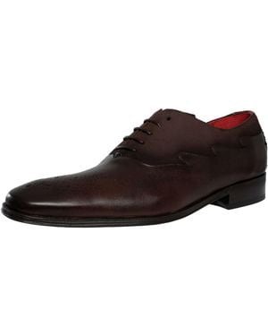 Jeffery West Two Tone Oxford Suede Leather Shoes - Brown