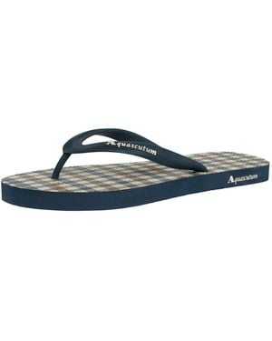 Aquascutum Iconic Flip Flops - Blue