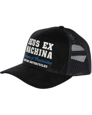 Deus Ex Machina Gumshoe Cord Trucker Cap - Black