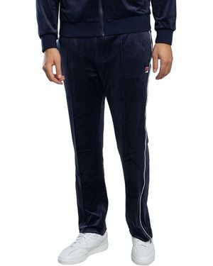 Fila Fio Velour Straight Joggers - Blue