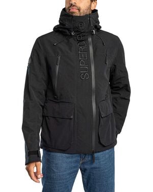 Superdry Hooded Ultimate Emb Windbreaker Jacket - Black
