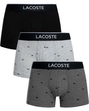 Lacoste 3 Pack Trunks - Black