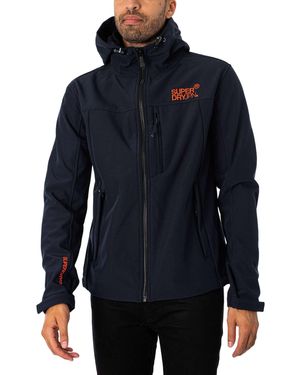 Superdry Hooded Soft Shell Trekker Jacket - Blue