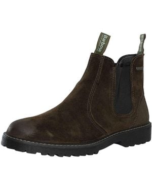 Barbour Patton Leather Chelsea Waterproof Boots - Black