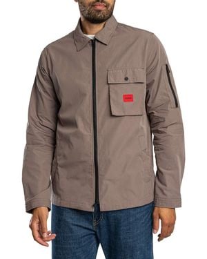 HUGO Emmond Overshirt - Brown