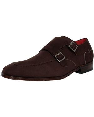 Jeffery West Suede Monk Shoes - Brown