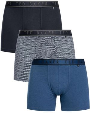 Ted Baker 3 Pack Boxer Briefs - Blue