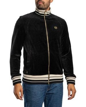 Sergio Tacchini Lazzari Velour Track Jacket - Black