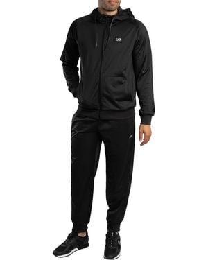 EA7 Gym Zip Hoodie Tracksuit - Black