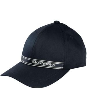 Emporio Armani Brand Stripe Cap - Blue