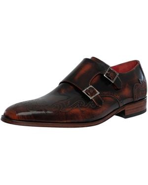 Jeffery West Monk Leather Shoes - Brown