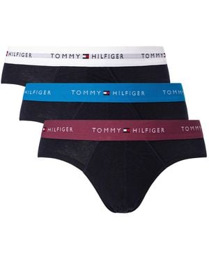 Tommy Hilfiger 3 Pack Signature Cotton Essentials Briefs - Blue